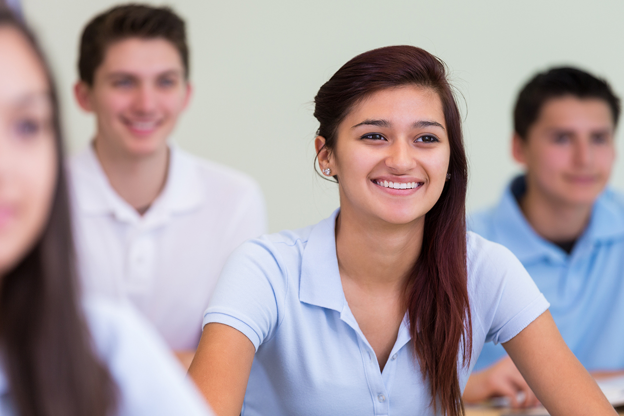teacher and students talking